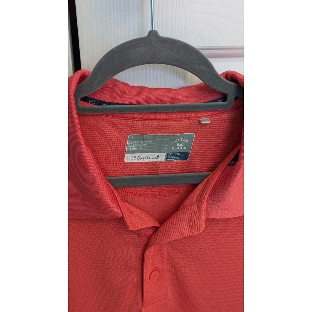 Men's Cutter & Buck Polo Shirt XXL Coral